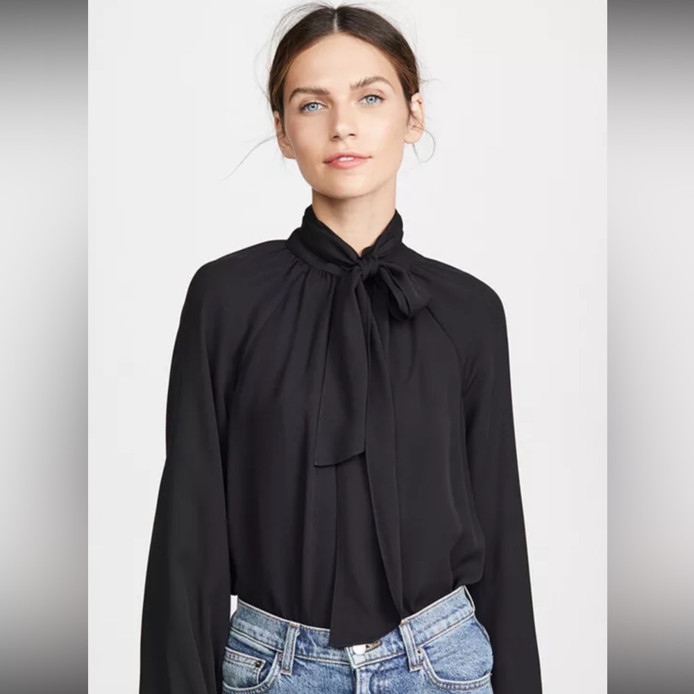 Theory Silk Blouse Black